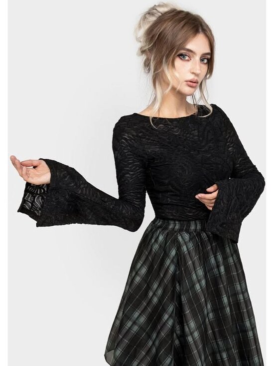 Disturbia Tops - DISTURBIA Reinette textured flute sleeve top